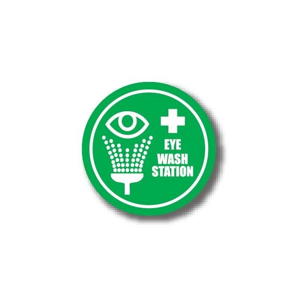 Ergomat 12in CIRCLE SIGNS - Eye Wash Station DSV-SIGN 144 #0247 -UEN - main